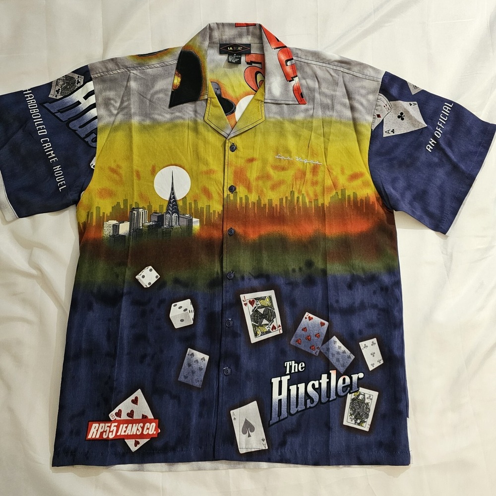 NEW The Hustler Las Vegas Button Shirt Mens M (fits like L)
